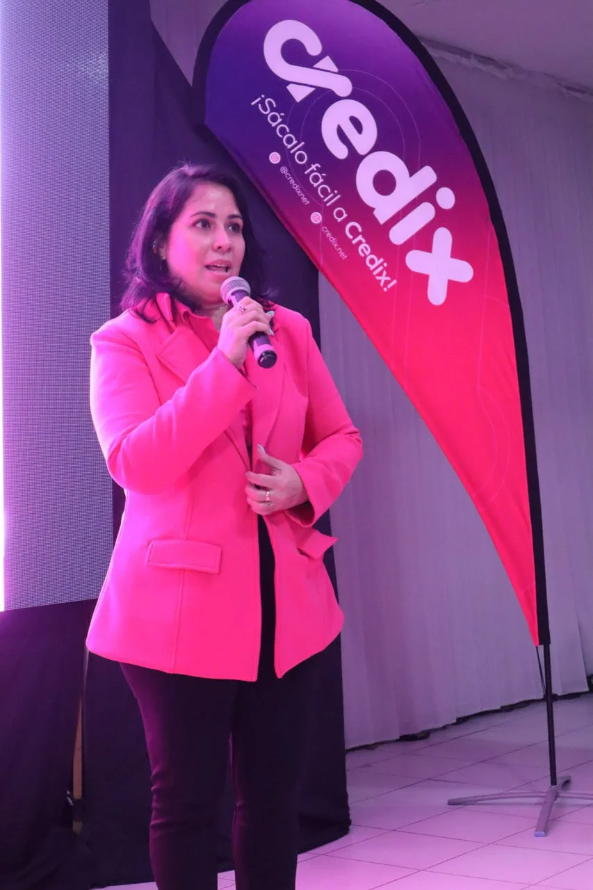 Marjorie Caballero, gerente nacional de Credix explicó la innovación de Credix, liquidez en la mano